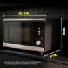 Interior view of the XL flatbed microwave air fryer combo with 40% more space
