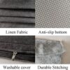 Bench Cushions for Indoor Furniture Non Slip Foam Kitchen Dining Chair Pad Bay Window Seat Cushion with Zipper 36 x 16 inch, Grey