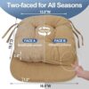 BUYUE 2-in-1 Chair Cushion for Dining Chair – Detachable Double-Layer, Use as 2 Seat Pads or 1 Extra-Thick Pad, Latex Foam, Non-Slip, Light Brown
