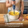 RapidWhisk attachment for the Ninja blender whipping batter in a glass bowl