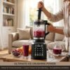 ASTRALSHIP high-speed glass blender for hot soup with included tamper for thick smoothie bowls.