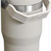 Side profile of the 20 oz Stanley IceFlow tumbler with straw designed to fit in car cup holders.