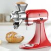 Close-up of the adjustable grind dial on the HOZODO grain mill attachment