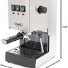 Gaggia Classic Evo Pro espresso machine featuring a commercial steam wand for professional microfoam.