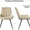 Detail shot of the premium polyester fabric upholstery on the Nalupatio kitchen chair, highlighting its texture.
