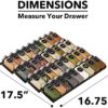 View of the inclined 4-tier steel spice rack tray insert for kitchen drawers