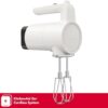 KitchenAid Go cordless hand mixer with stainless steel Turbo Beater II accessories attached