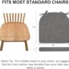 Non slip backing and dual ties on the back of Wellsin kitchen chair cushions