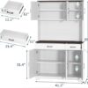 Close-up of the 7-compartment storage and removable wine rack inside