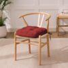 IASEAHK Memory Foam Dining Chair Cushions, Beige, 16.5"x16.5"x3.5"
