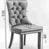Light Blue Dining Chairs Set of 2 -Modern Velvet Upholstered Dining Chair with Ergonomic Tufted Backrest and Solid Wood Legs, Easy Assembly for Kitchen, Dining Room, Living Room, Restaurant