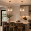 14.2 Inch Gold Chandeliers for Dining Room, Adjustable Height
