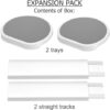 Light Gray - Expansion Pack - 2 Straight Tracks and 2 Trays. Does not Work Without the Lazy Susan Revolution Full Set (Sold Separately).