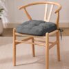 IASEAHK Memory Foam Dining Chair Cushions, Beige, 16.5"x16.5"x3.5"