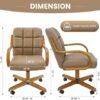 Douglas 4pc Swivel Tilt Kitchen Dining Chair - Taupe-Chestnut
