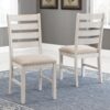 Signature Design by Ashley Skempton Farmhouse Dining Chairs Set of 2, White