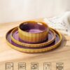 A complete 12-piece ceramic dinnerware set for 4, including dinner plates, salad plates, and cereal bowls.