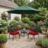Goodgoods 20x20 Patio Chair Cushions Set of 4, 35D Foam, Chili