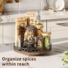 12" Lazy Susan Turntable Organizer for Table Top, Wood Lazy Susan Cabinet