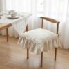 4 Pcs Ruffle Chair Cushions Cover 17.5''x17.5''
