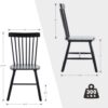 Windsor Dining Chairs Set of 4, Spindle Back Wooden Chairs