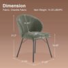 4 Comfortable Chenille Dining Chairs with Lumbar Support