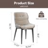 4 Pieces Dining Chairs, Modern Dining Room Chairs for Dining Room, Living Room, Bedroom, Set of 4 Kitchen Chair with Metal Legs, Dinner Chairs Only