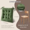 6 Pack Chair Cushions for Dining Chairs 15.5"x15.5" Green