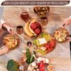 12 Pcs Acacia Wood Dinnerware Set for 4