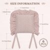 Irenare 6pcs Gingham Ruffle Chair Cushion Covers Farmhouse French Plaid