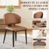 Dining Chairs Set of 6, Faux Leather Dining Chairs Kitchen Chairs, Brown
