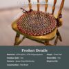 Rhody Rug Katie KA43 Burgundy 15" x 15" Chair Pad Set-of-4 - Round Chair Cushion with Ties for Round Shaped Patios, Dining Room Seat - Seat Cushions, Ideal as Home Decor - Made in USA