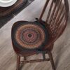 VHC Brands Heritage Farms WovenJute Chair Pad with Ties, Set of 6, 15" Round