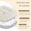 ELFJOY Chair Cushions for Dining Chairs 18" x 18" x 3" Set of 4 Beige