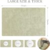 Romanstile Faux Leather Vinyl Placemats Set of 12, Grass Green