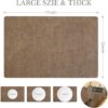 Romanstile Faux Leather Vinyl Placemats Set of 4, Brown
