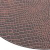 Round Placemats Set (Pack of 4) Recycled Leather Table Mats 15 inches, Kitchen Dining Table Decor by Nikalaz (Crockodile)
