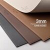 Baroyal Faux Leather Placemats Set of 4 Vinyl Washable Wipeable Table Mats for Kitchen Dining Table Heat Resistant Waterproof Indoor/Outdoor Placemats Non-Slip Easy Clean Place Mats (British Khaki)