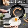 Becigar aluminum alloy nonstick cookware set displayed on an induction stovetop