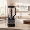 The 72oz XL pitcher of the Ninja professional blender for ice, perfect for making large batches of smoothies.