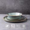 Full 24-piece AmorArc ceramic dinnerware set for 8 including dinner plates, salad plates, and bowls