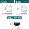 Side profile of stacked plates and bowls from the vancasso PLAYA 24 piece dinnerware set for easy storage.
