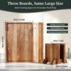 16 x 11 inch large wooden cutting board featuring a functional juice groove design