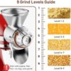 A grain mill attachment for KitchenAid grinding wheat into fresh flour