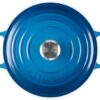 The Le Creuset deep enameled cast iron dutch oven with its tight-fitting lid that locks in moisture.