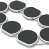 The heat-resistant design of the expandable lazy susan for rectangular tables holding hot serving dishes