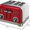 Detail shot of the 6-setting shade dial on the Cuisinart classic metal toaster.