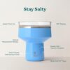 Insulated margarita glass on a patio table with a protective soft-sit base