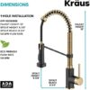 Pull down kitchen faucet sprayhead showing the 2-function spray and stream modes