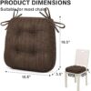 Non-slip gel particle backing and secure ties shown on the seat cushion